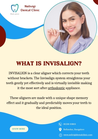 What is Invisalign - Best Dental Clinic in Bellandur - Nelivigi Dental Clinic