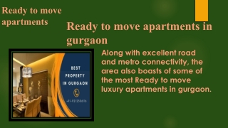 Affordable Ready to move luxury apartments in gurgaon - 919212306116