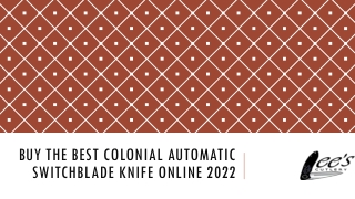 Colonial automatic Switchblade knife