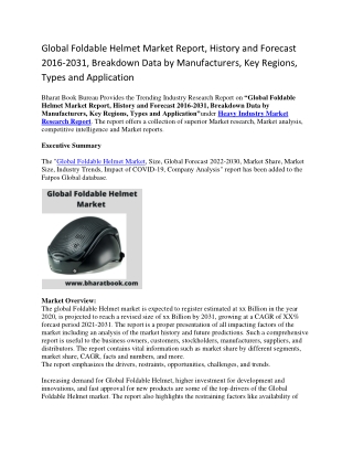 Global Foldable Helmet Market