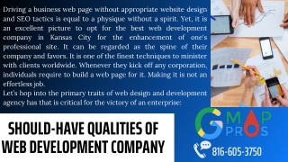 Should-Have Qualities Of Web Development Company
