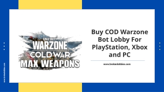 Buy COD Warzone Bot Lobby For PlayStation, Xbox and PC