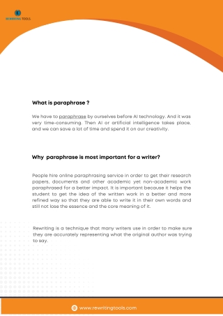 Paraphrasing Tool | Free Article Rewriter Tool