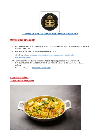 $5 off - Bombay Bustle Indian Restaurant yanchep Curry, WA