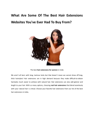 What are some of the best hair extensions websites you've ever had to buy from