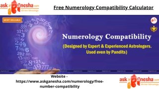 Free Numerology Compatibility Calculator