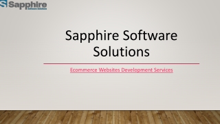 Ecommerce Websites Development Services | Sapphire