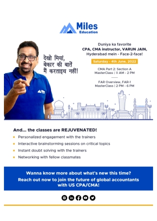 Face to face CPA and CMA classes in Hyderabad