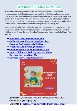 24 X 7 Childcare And Physical Activities