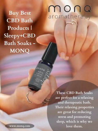 Buy Best CBD Bath Products | Sleepy CBD Bath Soaks - MONQ