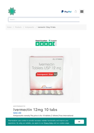 Ivermectin 12mg 10 tabs