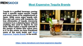 Most Expensive Tequila Brands