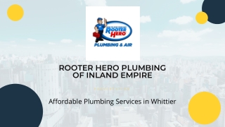 Affordable Plumbing Services in Whittier