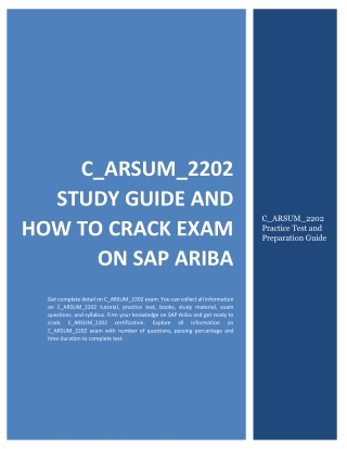 How to Prepare for SAP Ariba Supplier Management (C_ARSUM_2202) Certification?