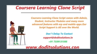 Online Readymade Coursera Clone System - DOD IT Solutions