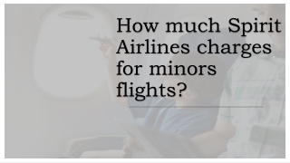 How much Spirit Airlines charges for minors flights?