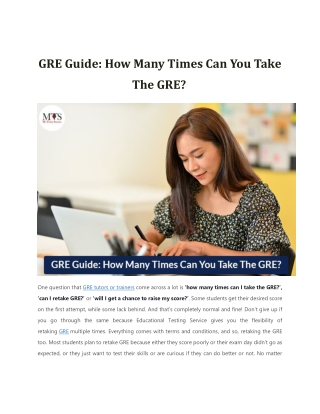 GRE Guide How Many Times Can You Take The GRE