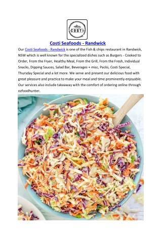 $5 off - Costi Seafoods Fish and Chips Restaurant Randwick