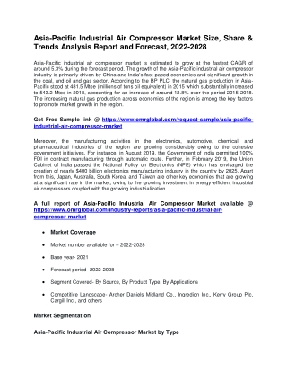 Asia-Pacific Industrial Air Compressor Market