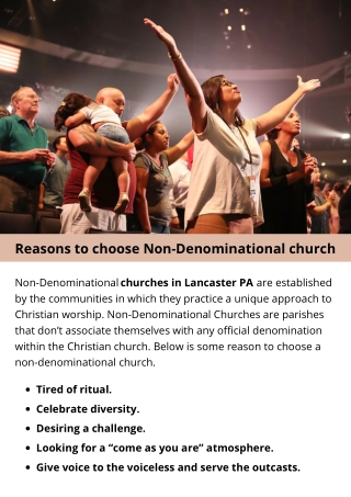 Reasons to choose Non-Denominational church