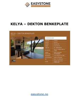 KELYA – DEKTON BENKEPLATE