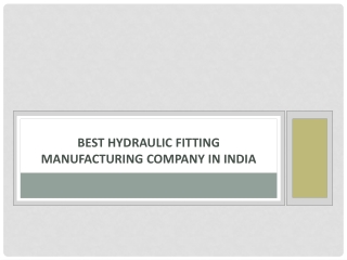 Hydraulic fittings in Mysore