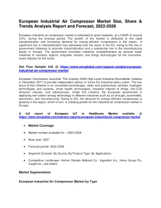 European Industrial Air Compressor Market