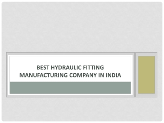 Hydraulic fittings in Mysore