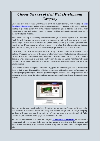 Choose Services of Best Web Development Company-1