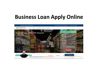 Business Loan Apply Online