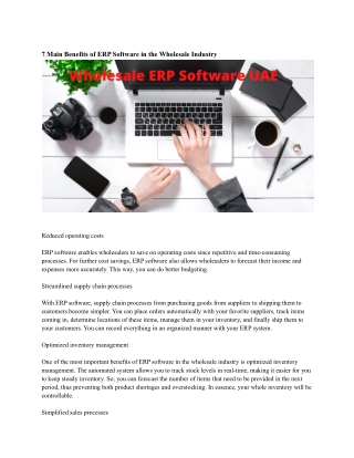Wholesale ERP Software UAE
