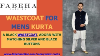 Waistcoat For Mens Kurta | Fabeha Online