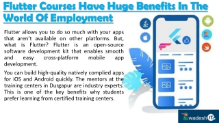 Flutter training in Durgapur