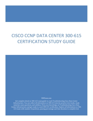 Cisco CCNP Data Center 300-615 Certification Study Guide PDF