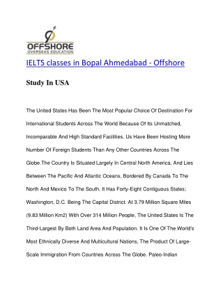 IELTS classes in Bopal Ahmedabad - Offshore Overseas