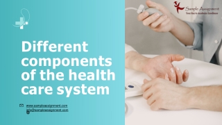 Different components of the health care system