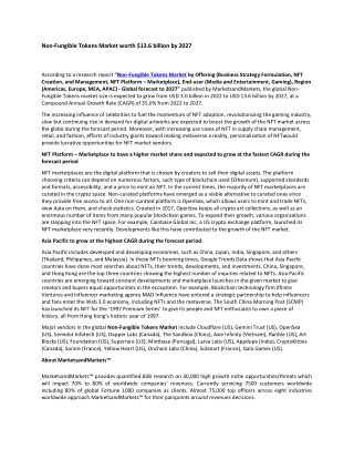 Non-Fungible Tokens Market worth $13.6 billion by 2027