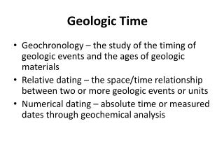 Differences between absolute and relative dating