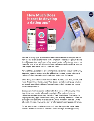 How Much Does It Cost to Make a Dating App