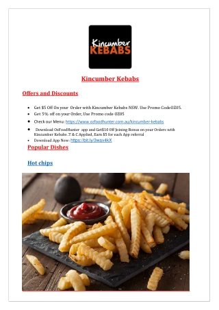 $5 off - Kincumber Kebabs Takeaway Menu, NSW
