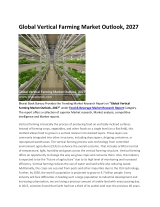 Global Vertical Farming Market Outlook-2027