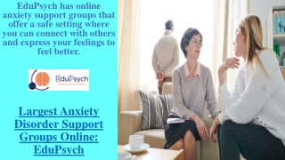 Best Anxiety Disorder Support Groups Online - EduPsych