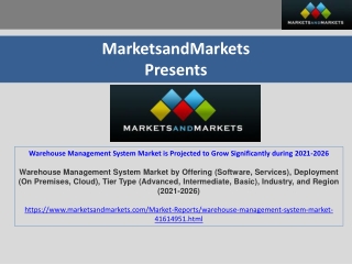 Warehouse Management System Market is Projected to Grow Significantly during 202