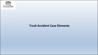Truck Accident Case Elements