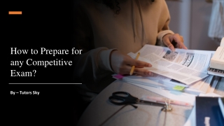 How to Prepare for any Competitive Exam