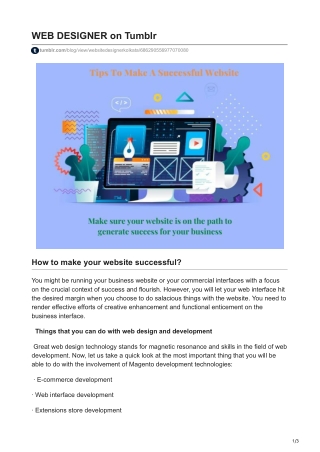 How to make your website successful?