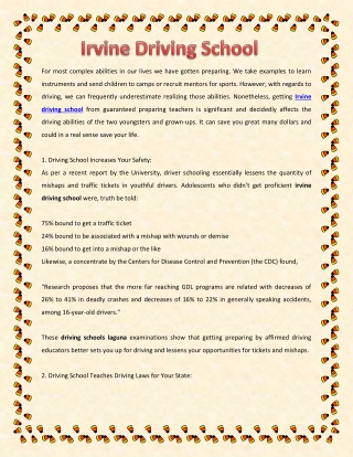 Irvine Driving School