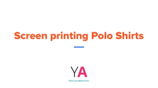 Screen printing Polo Shirts