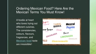 Ordering Mexican Food Here Are the Mexican Terms You Must Know!