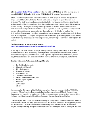 Antipsychotic Drugs Market